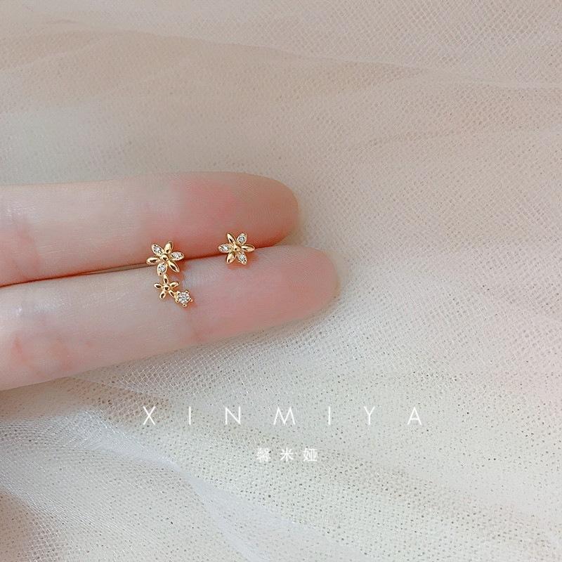 Fashion Earrings For Women Mini Candy Sweet Hypoallergenic Stud Ear Girls Minimalist Gold Color Flower Piercing Jewelry Gifts