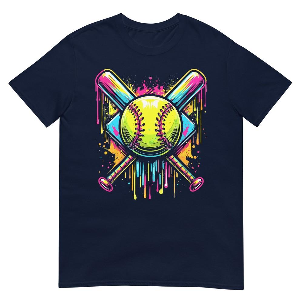 Softball Girl Ice Cream Softball Drip TShirt S