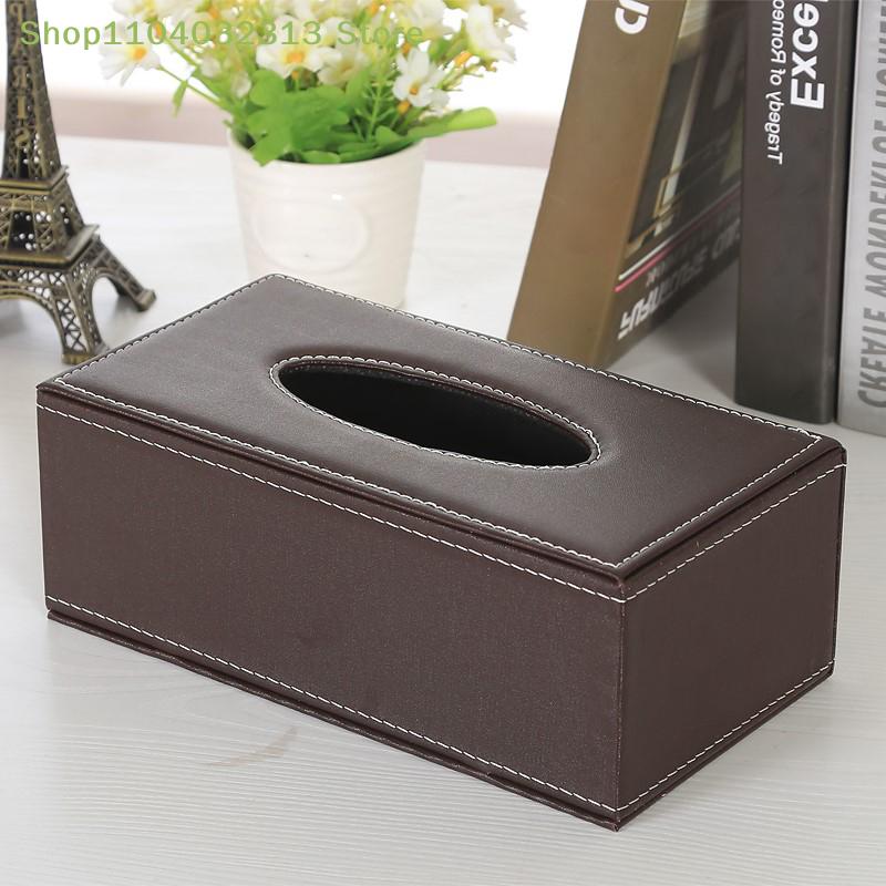 Leather Tissue Box Anti-moisture Household Tissue Storage Box High Quality Car Tissue Paper Dispenser Tissue Storage Container