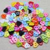 100PCs Heart Mixed Colors Resin Buttons Fit Sewing or Scrapbooking 10mm