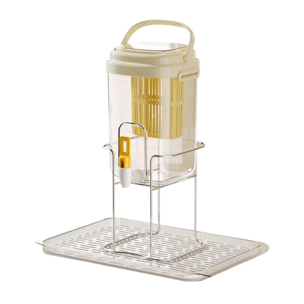 Foldable Handle Beverage Dispenser With Filter and Faucet Cold Water Jug Beverage Pitcher  Bar