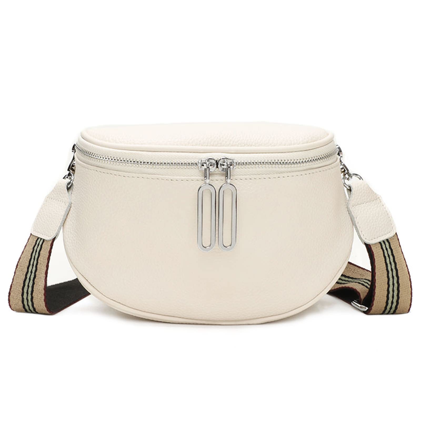 FORRICA Women s Crossbody Bag, Genuine Leather, Popular, Multifunctional, Fashionable, Shoulder Bag, Pouch, Leather, Crossbody Bag, White