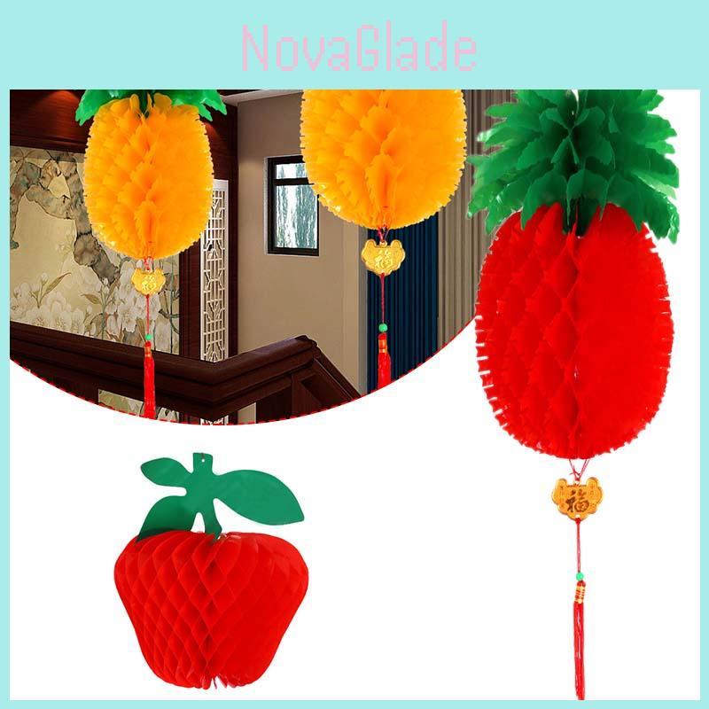 Vibrant Pineapple Apple Lanterns Perfect For Chinese New Year And Festive Home Decorations