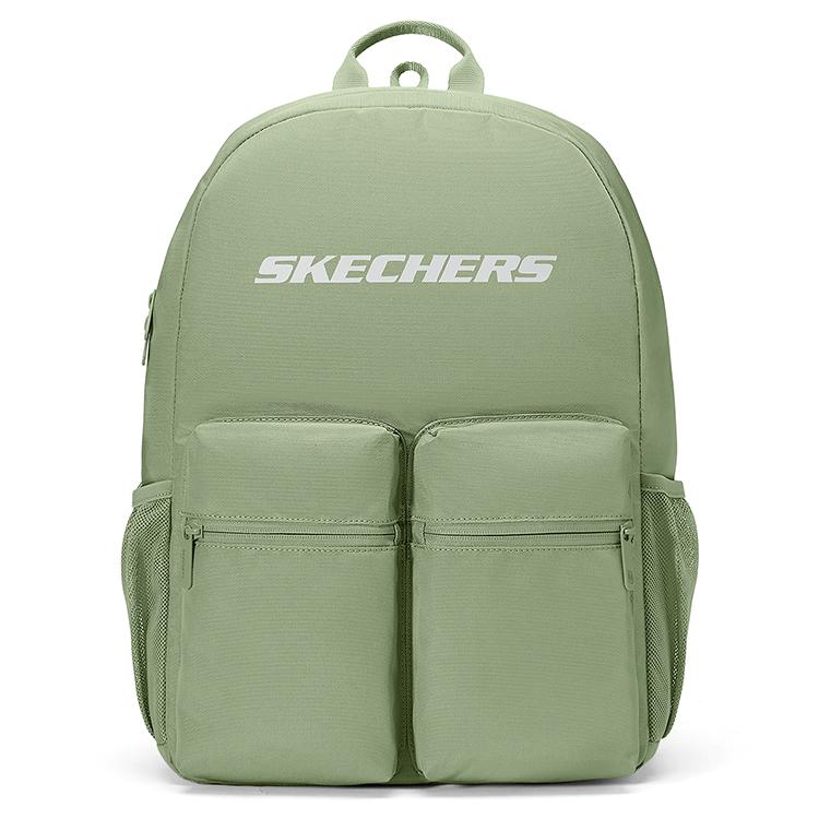 Skechers Water-Resistant Large Capacity Travel Commuter Lightweight Fabric Backpack Unisex Backpack Light-Green L325U089-02BV Grass Green