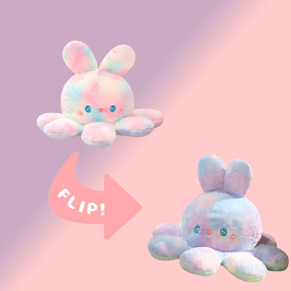Fun Reversible Octopus Plush Toy Color-changing Kids Birthday Gift