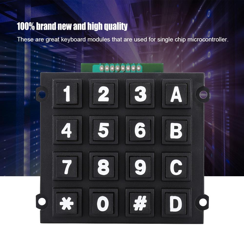 Keyboard Modules with 16 Keys 4x4 Push Buttons External Big Keypad for MCU