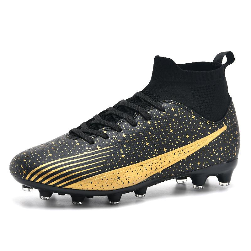 Factory High-top Football Shoes AG Long Nails Broken Nails Men and Women Artificial Grass Students Sports Training Football Spikes