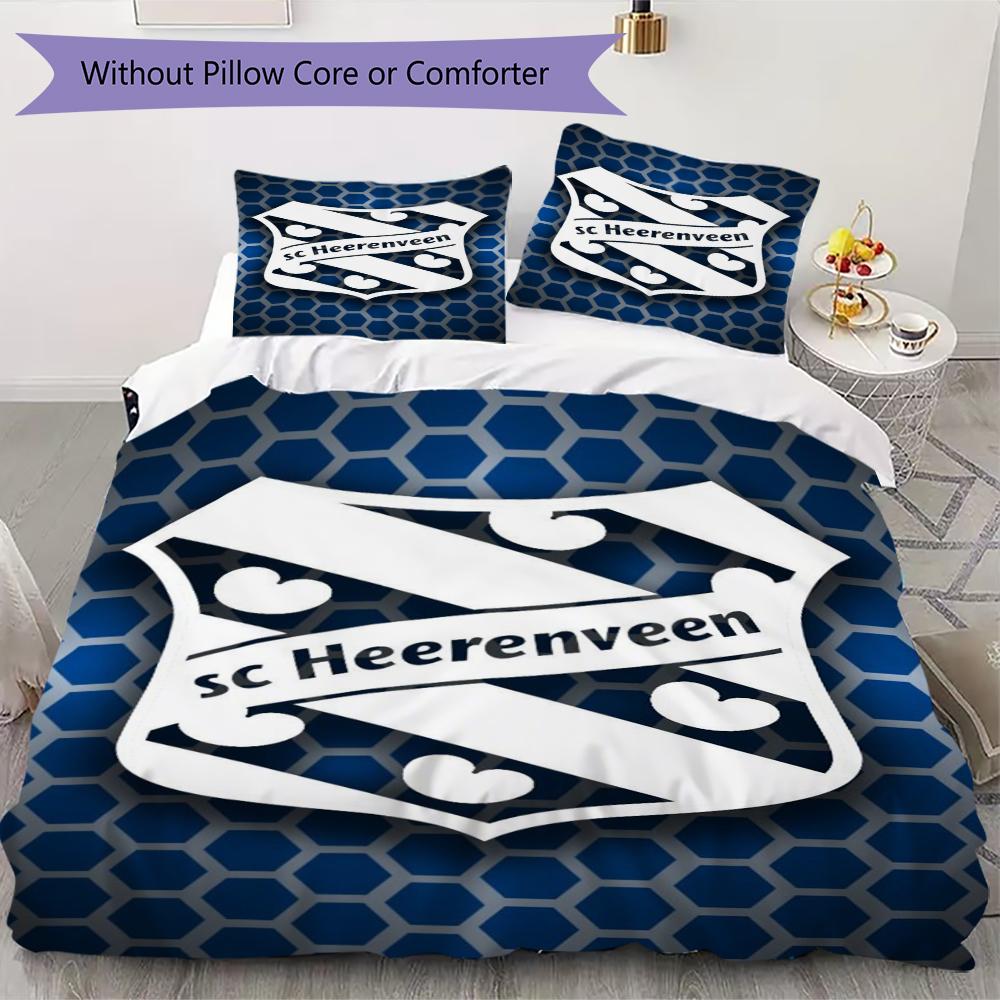 

SC Heerenveen Pattern Bedding uilt Set uilt Cover Pillowcase Home Decoration Birthday Gift (1 * duvet cover + 2 * pillowcase without core)83 135x200cm