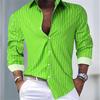 Chemise rayée élégante à manches longues, parfaite pour les occasions décontractées et smart-casual.