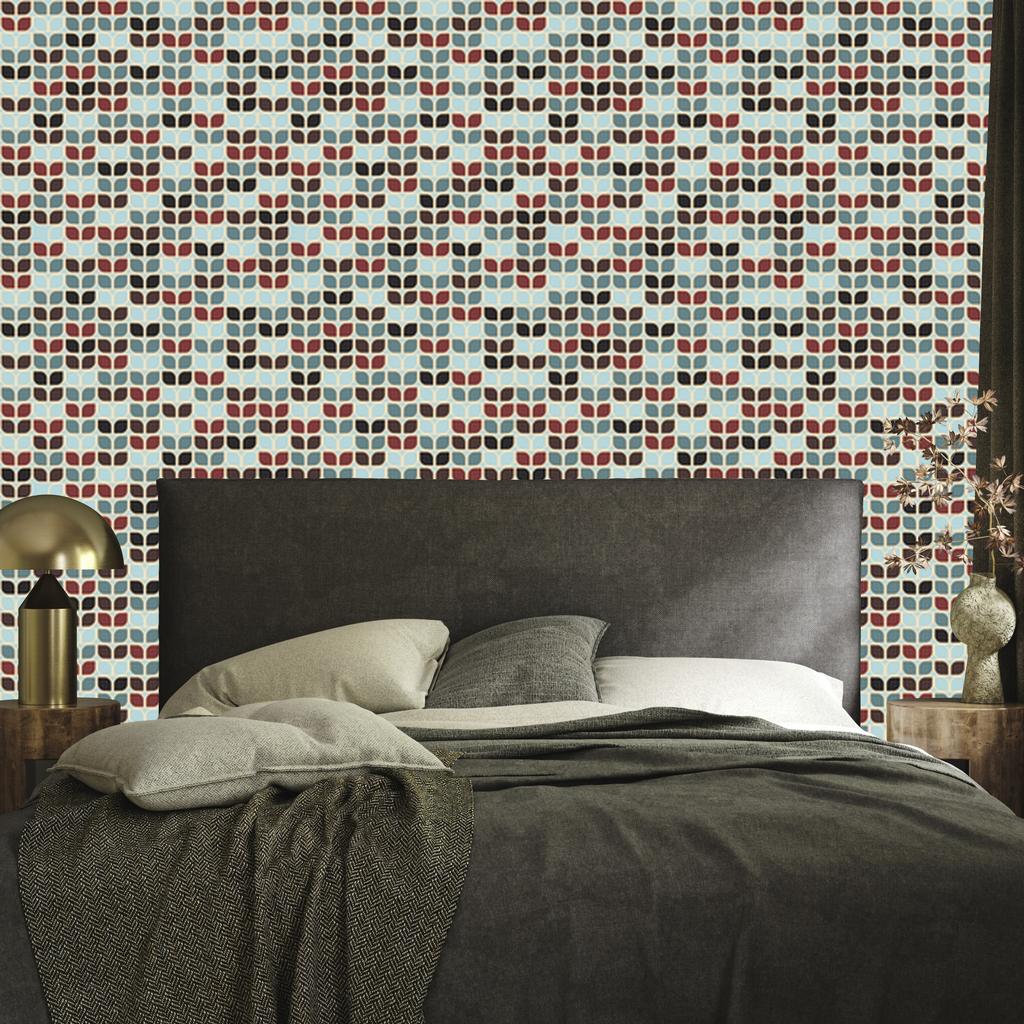 Geometric retro pattern wallpaper for living room and bedroom 50x1000