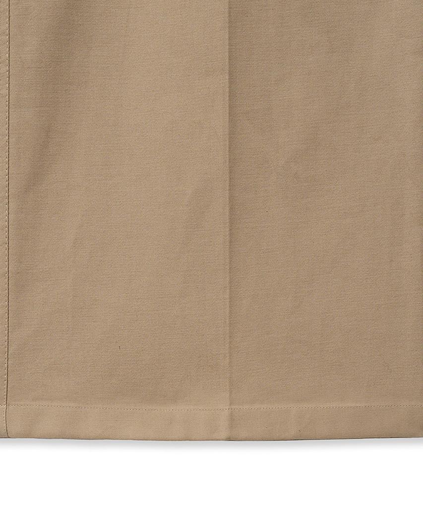 NOIRER FOR WOMAN Heavy Chino One-Pleat Wide Pants (Beige)