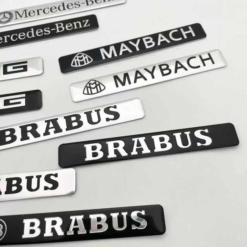 Aluminum Car Badge Rear Letter Emblem Trunk Accessories For Mercedes Benz AMG Brabus Maybach C E S GLE CLC Class W204 W203 W205 AY1