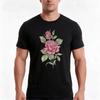 Beautiful Pink Rose TShirt Summer Casual Cotton Tee Oversized Streetwear Tops Vintage Graphic Print Loose Fit Short Sleeve