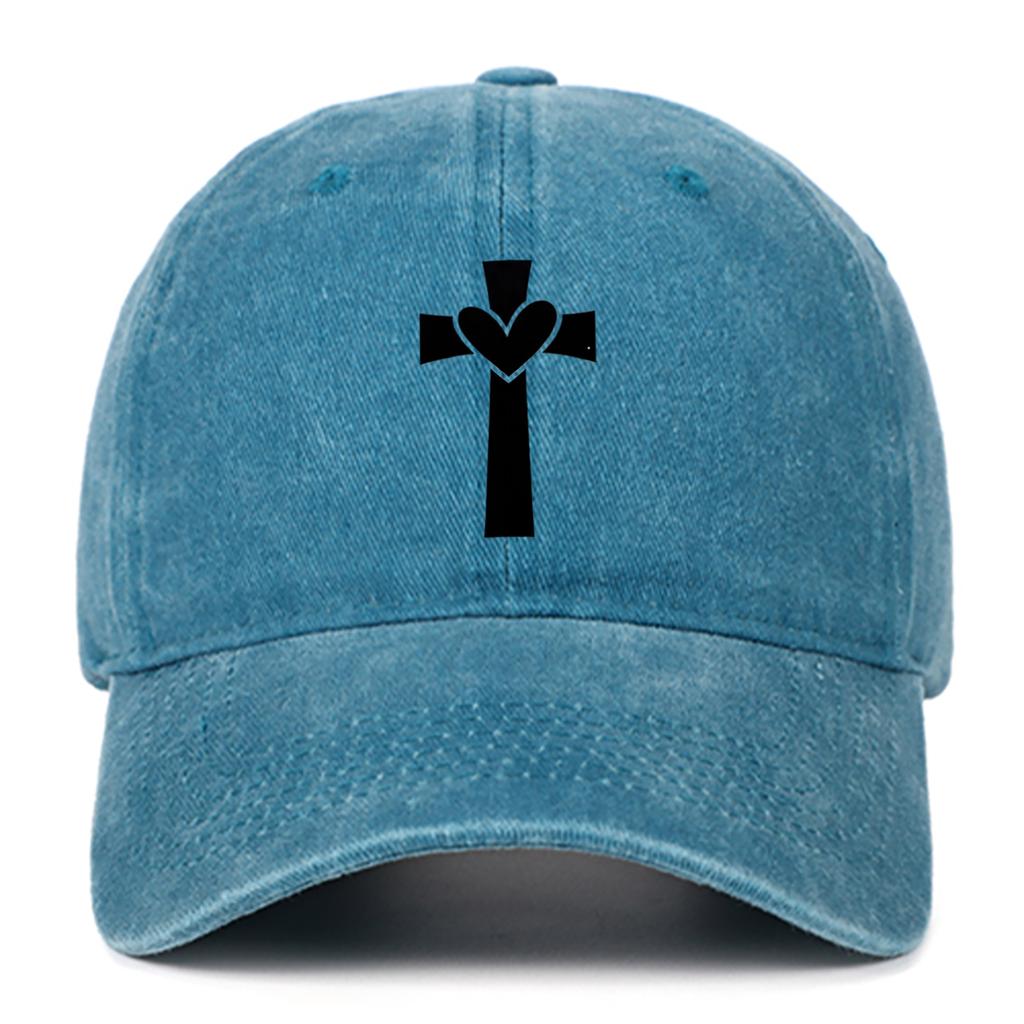 Black Personalized Pattern Printed Baseball Hat Outdoor Activity Washed Duck Tongue Hat Suitable for Sunscreen and Sunshade