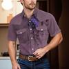 Men'S Fashionable Lapel And Shoulder Length Short Sleeved Casual Top