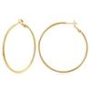 18K Gold Plated Large Hoops Earring  Lightwight Gold Hoop Earrings for Women 316L Surgical Steel Post Lightweight Hypoallergenic