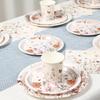 Spring Wild Flower Disposable Tableware Birthday Party Decor Wild Floral Paper Plates Cups Napkins Wedding Baby Shower Supplies