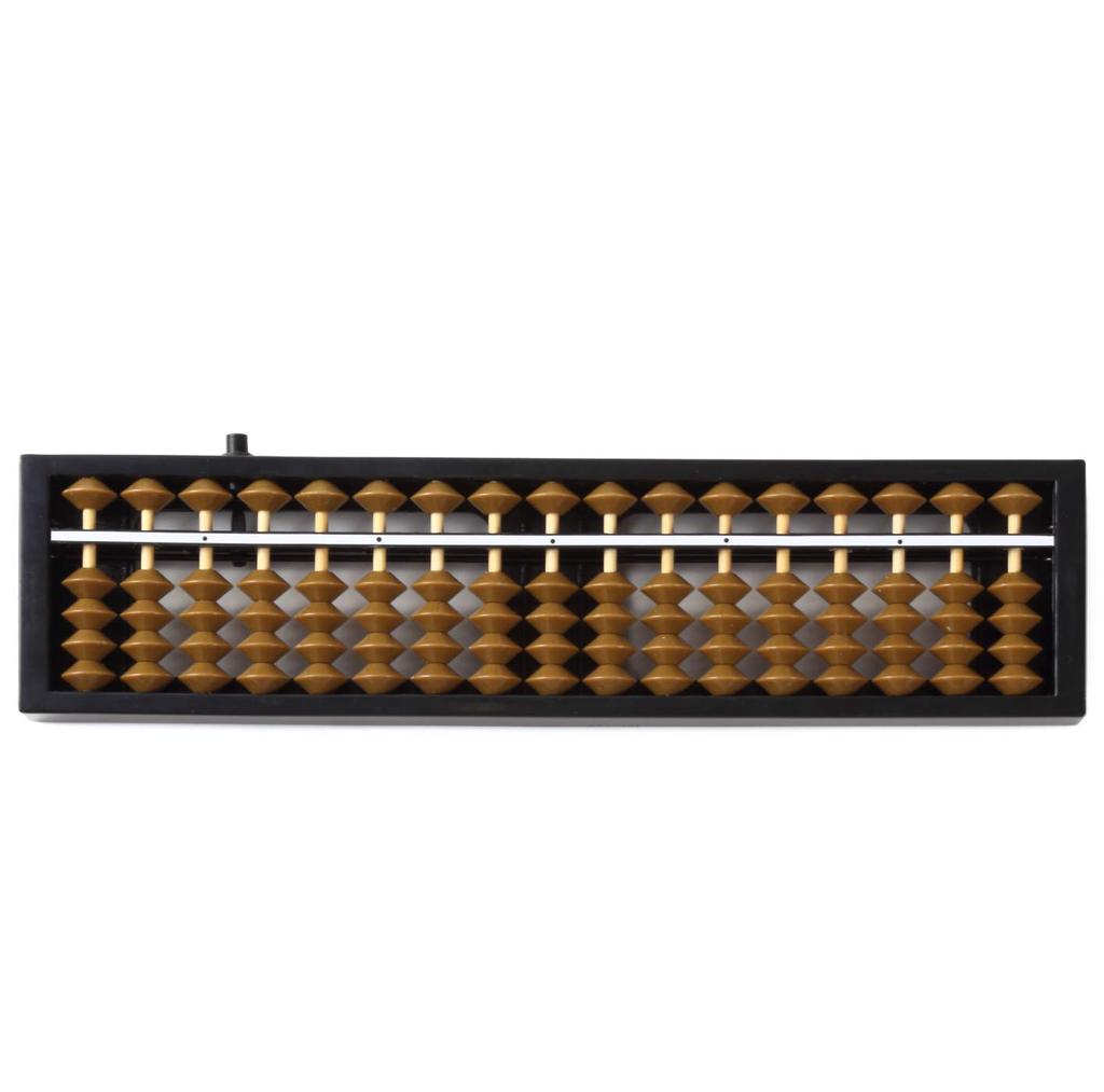 ColorfylCoco Compact One-Touch Abacus, 17 Digits, 4 Beads, Portable, for Arithmetic Calculations, School, Classroom, Office, Beginner's Guide