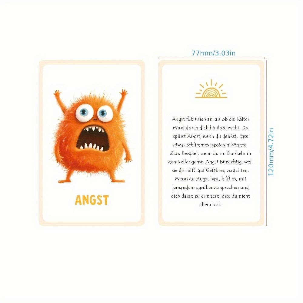 Emotion Monsters German Cards with Explanatory Texts, Intended for Teaching Use In Environments Such As Kindergartens, Home