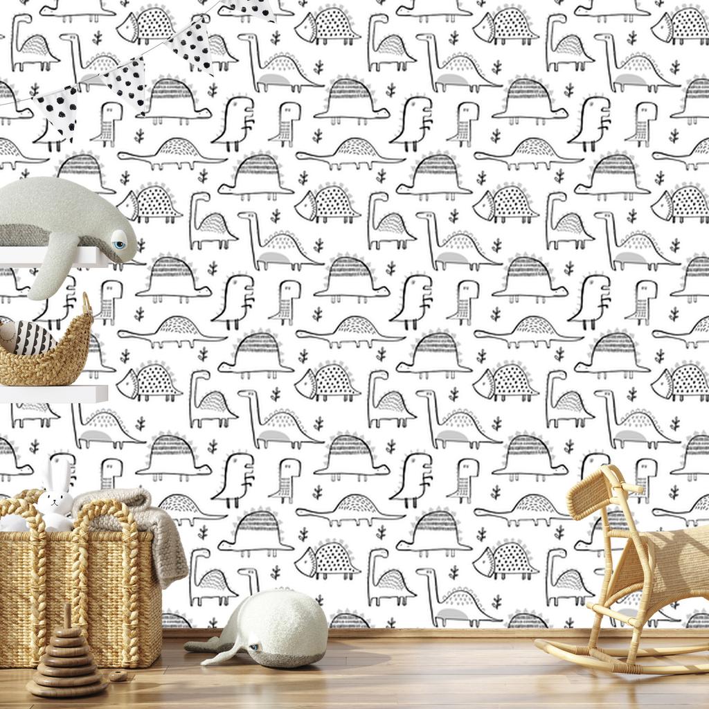 Wallpaper Dinosaurs plants nature for living room and bedroom 50x1000