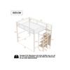 Mezzanino illuminato - MUVOE - 140x200 cm - Metallo bianco - Scala di sicurezza - Contenitore integrato