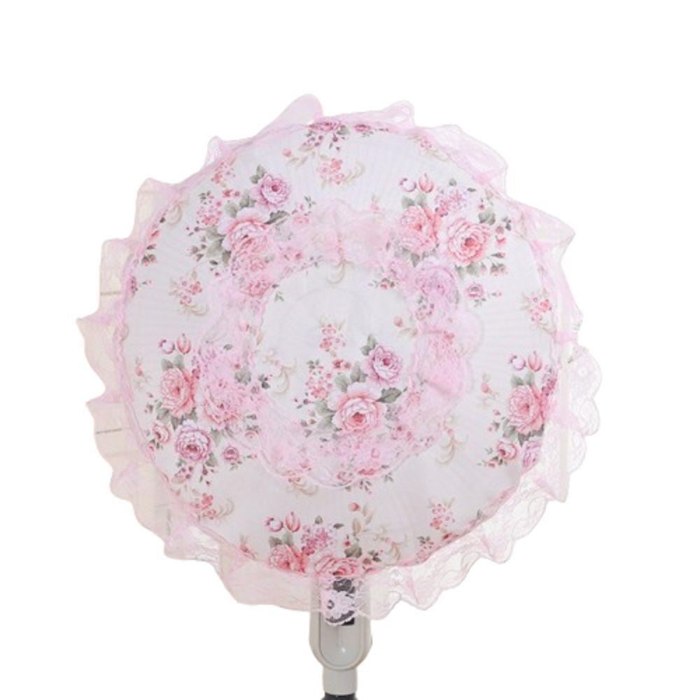 All-inclusive Fan Dust Cover Round Floral Floor Fan Covers Protective Dust Cover Bedroom