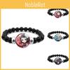 Elegant Cartoon Bead Bracelet Handmade Glass Elastic Demon Slayer Unisex Anime Wristband