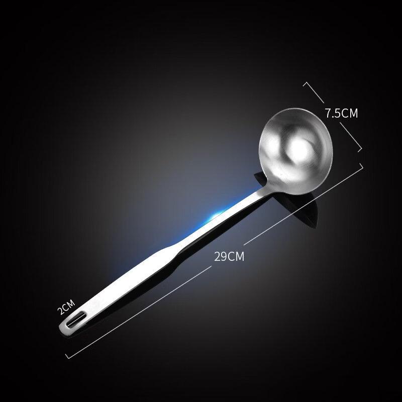 Набор суповых ложек из нержавеющей стали с длинной ручкой, толстые