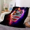 Psv Sportemblem Flanelldecke, Weiches Polyester, Modernes Design, Ganzjahres für Camping, Reisen, Geschenke für Feiertage oder Geburtstage