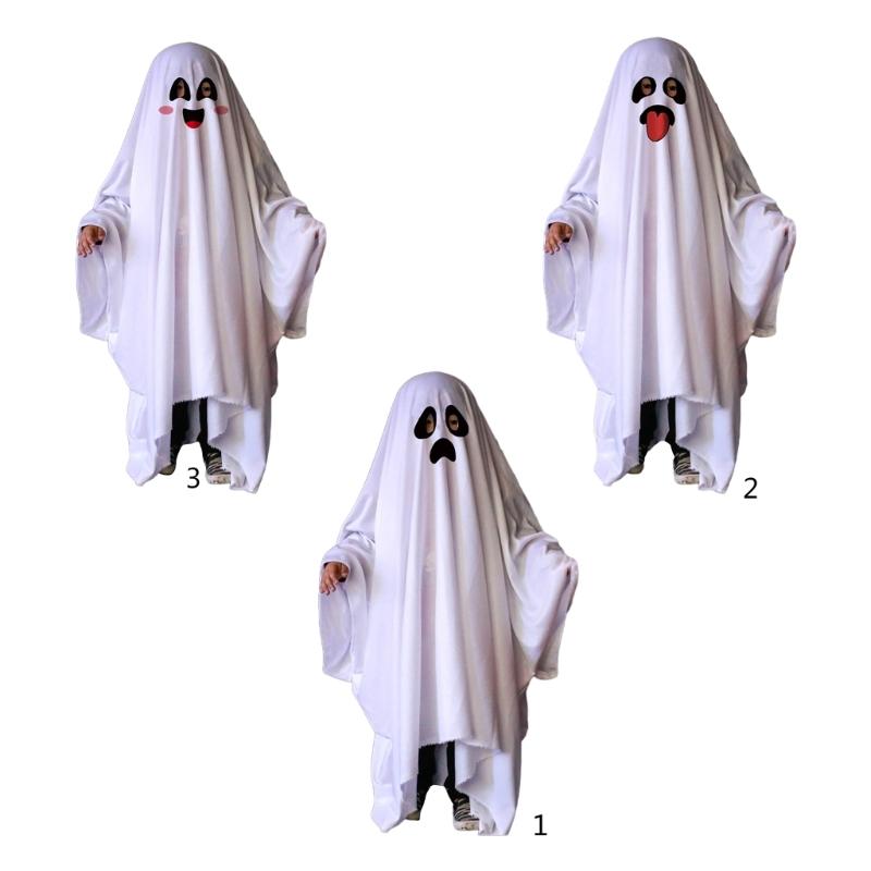 Ghostes Halloween Costumes White Ghostes Cloak Cape Halloween Cloak Cape Hat Ghostes Cosplay Supplies