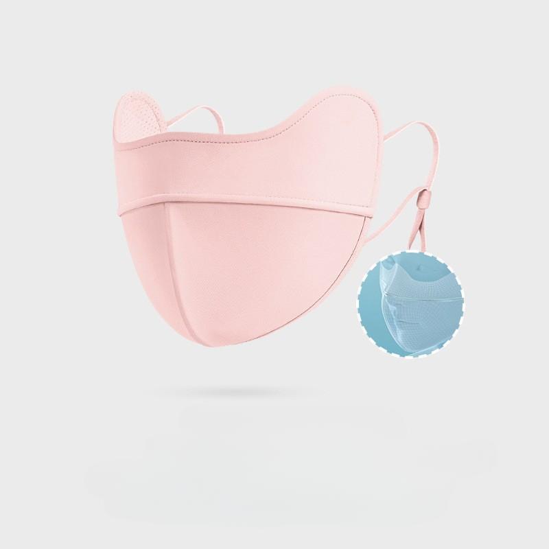 Ice Silk Sunscreen Mask, Female, Summer, Cool and Breathable, Eye Protection, UV Protection, Facial Contouring, Breathable Hole Mask