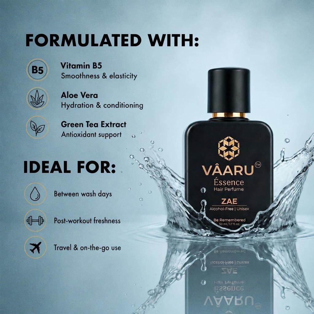 VAARU ESSENCE Hair Perfume Mist for Men & Women, Alcohol-Free, 50 ml