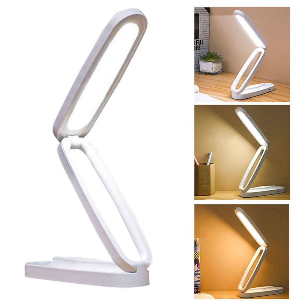 LED Desk Lamp Eye Caring Rechargeable 3 Gear Adjustable Folding Touch Bedside Table Light for