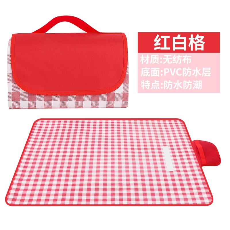 

Большой Портативный Водонепроницаемый Пикниковый Плед для Путешествий, Отдыха на Природе, Палатки, Пляжный Коврик для Кемпинга Red Grid,150*100cm/59.05*39.37in
