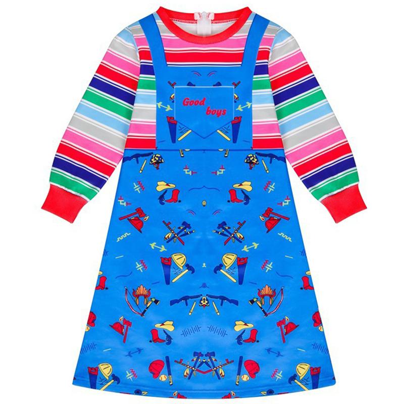 

Play Licensed Childs Chucky Costume Halloween Kid Boys Girls Fancy Dress Outfit Dress,100cm