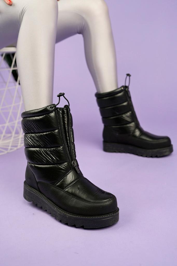 Women Modern Stylish Fashion Boots Waterproof Fur Inside Card Boots