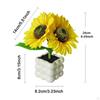 Sunflower LED Lamp Table with Ceramics Vase Modern Decorative Artificial Flower Light Night
