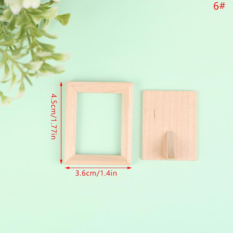 1Set 1:12 Dollhouse Miniature Photo Frame With Rear Cover Simulation Furniture Model Living Scene Decor Toy Doll House Accessories