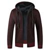 Herren Pullover Jacke Mode Wintermantel Fleece Hoodies Karierte Kapuzen Strickjacke Oberbekleidung