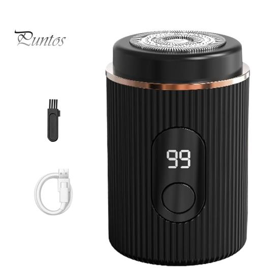 

Мини-электробритва с чистящей щеточкой, цифровым дисплеем, USB-перезаряжаемая, водонепроницаемая, для влажного и сухого бритья, портативная, для путешествий, бритва для мужчин, триммер для бороды и волос чёрный