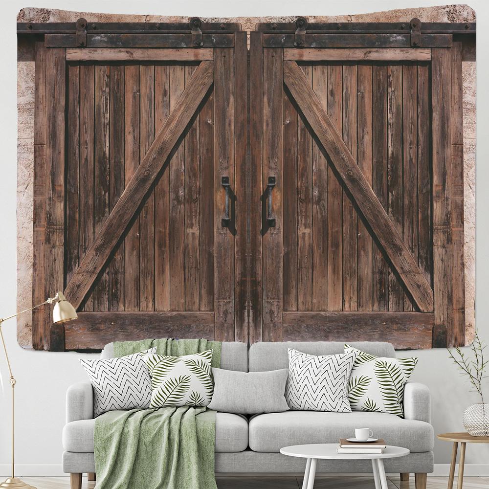 Plant On Wood Board Wall Tapestry Wall Hanging Farmhouse Decor Large Size Tapestry Hippie Boho Wall Tapestries Mandala Fabric