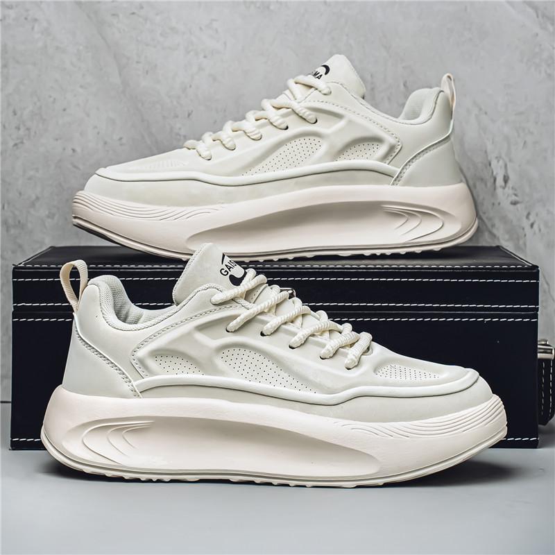New Fashion Men 's Four Seasons Comfortable Thick Sole Shoes Students BoysTrending Soft Sole Breathable Casual Running Sneakers