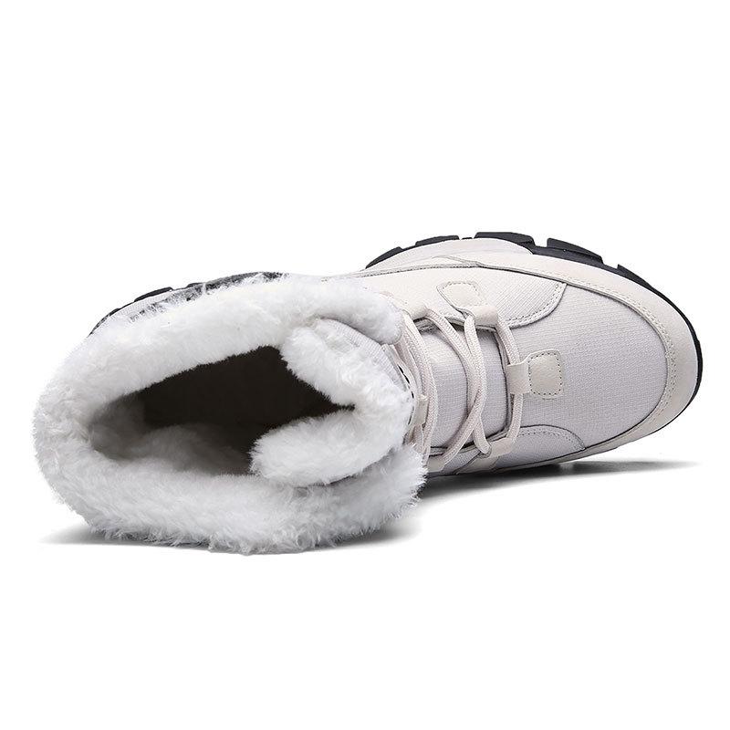 fashion Boots Women Shoes Warm Plush Fur Ankle Casual Boots Winter Female Flat Casual Shoes Waterproof Ultralight Footwear