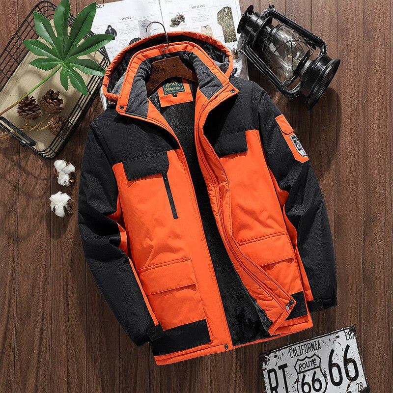 Winter Parkas Men Warm Thick Windproof Jacket Men Quality Multi-pocket Hooded Coat Men's Fashion Waterproof Outwear