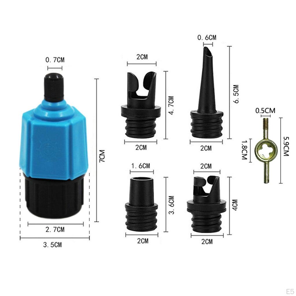 5 Piece Paddle Board Pump Adapter, Inflatable Car for Air Mattress, Toys,