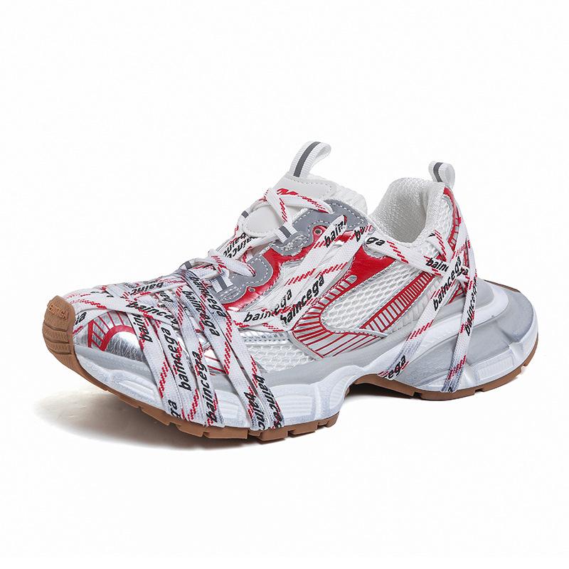 2025 spring and summer new dad shoes female spider straps one pedal thick sole heightening casual fried street sports couple shoes