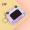 Wiederverwendbares Schreibblock Mini Zeichenbrett Schlüsselanhänger für Kinder, Cartoon Frosch mit Schlüsselring, Hängendes Kritzel Skizze Schultasche LCD Tablet Anhänger