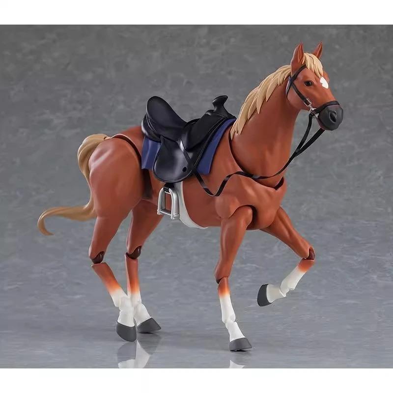 

Horse Action Figure 1/12 Cosplay Scale Articulated Figma490 Brown Horse Decoration Figure Anime Scene Desktop High Quality Gift