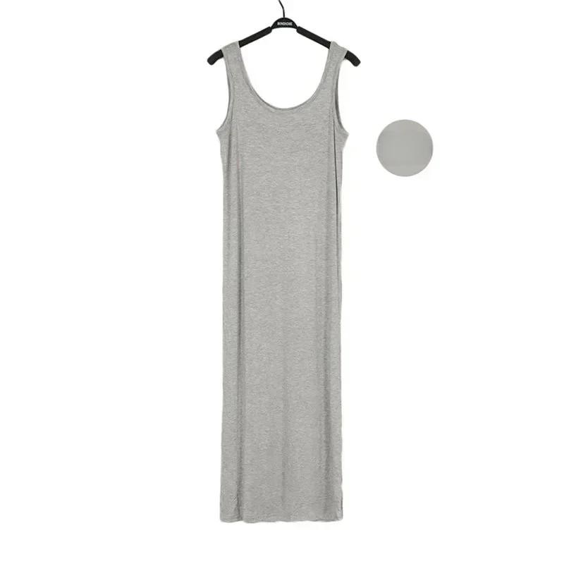 

Платье-майка с открытой спиной и рукавами, женские тонкие длинные облегающие платья миди XL серый ясень