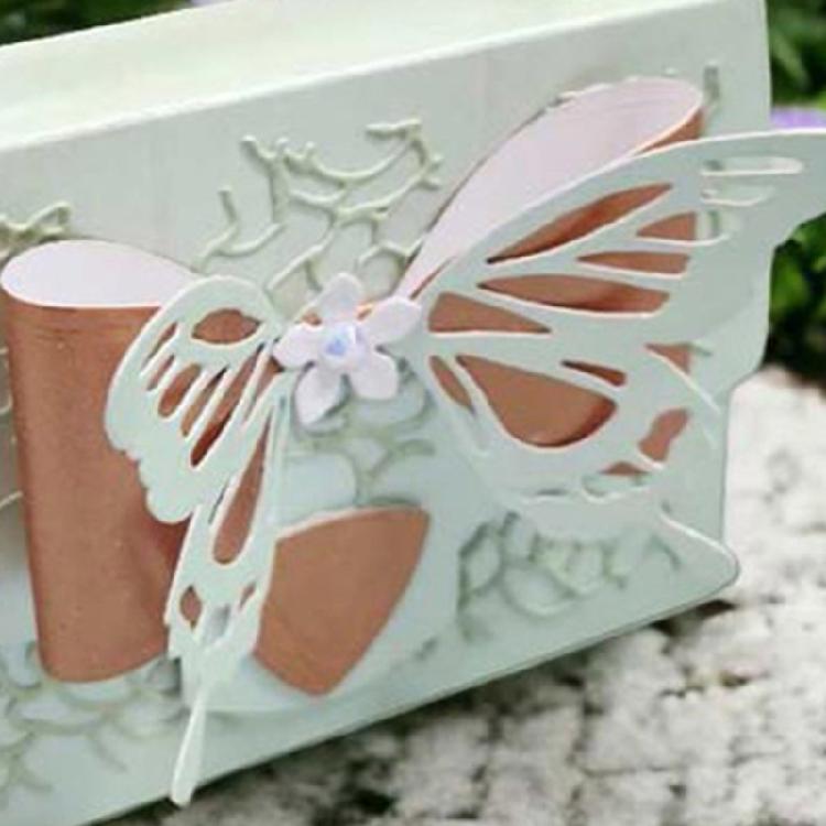 Schmetterlings-Box Stanzformen Scrapbooking Stanzschablonen Kohlenstoffstahl Stanzformen für Scrapbooking Album Kartenherstellung